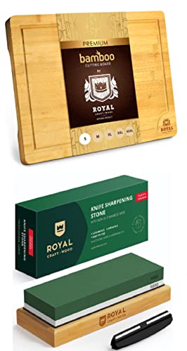 Royal Craft Wood Premium Whetstone Sharpening Kit, 2 Side Grit